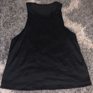 Black lululemon mesh tank top